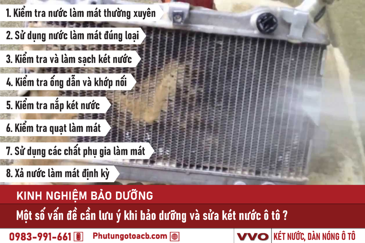 mot so van de can luu y khi bao duong va sua ket nuoc o to