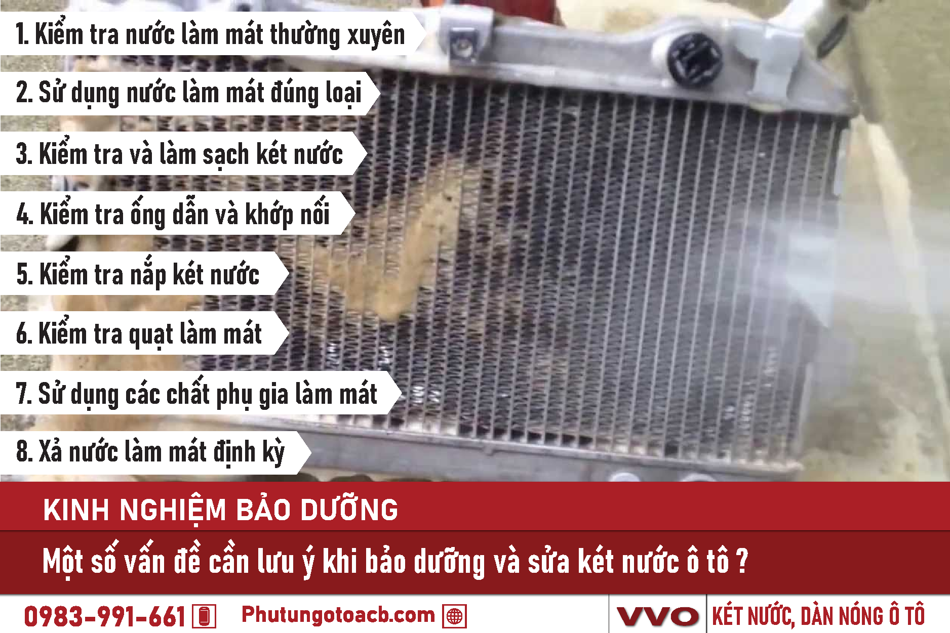 mot so van de can luu y khi bao duong va sua ket nuoc o to