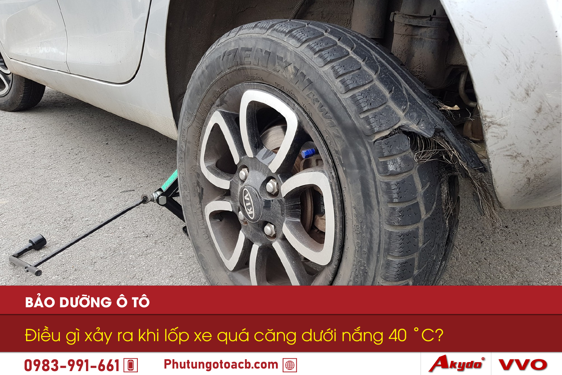 Dieu gi xay ra khi lop xe qua cang duoi nang 40 do